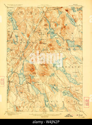 Carte historique de la USGS Maine 8075991900 Restauration 62500 Orland Banque D'Images