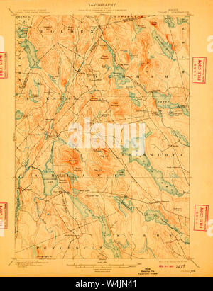 Carte historique de la USGS Maine 8076001900 Restauration 62500 Orland Banque D'Images