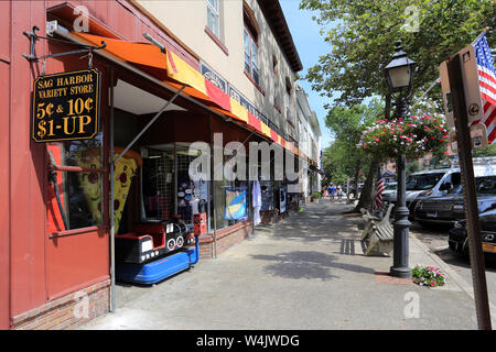 Rue Main Village de Sag Harbor Long Island New York Banque D'Images