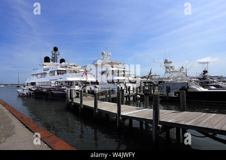 Sag Harbor marina Long Island New York Banque D'Images