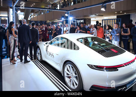 Porsche 911 (992) Lancement de l'événement Singapour Hugo Boss Banque D'Images