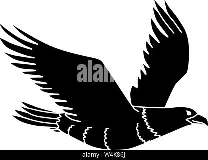 Silhouette Eagle Vector noir les illustrations d'animaux Illustration de Vecteur