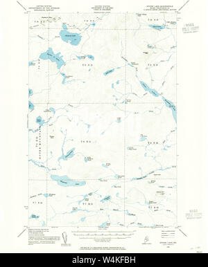 Carte historique de la USGS Maine Lac Spider 4609021954 Restauration 62500 Banque D'Images