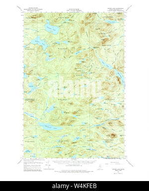 Carte historique de la USGS Maine Lac Spider 4609041961 Restauration 62500 Banque D'Images