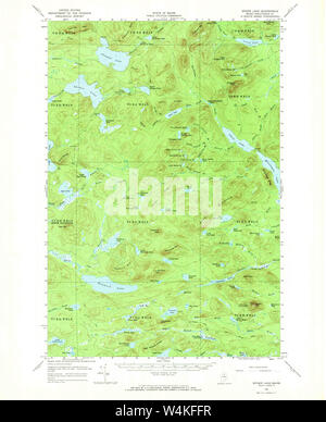 Carte historique de la USGS Maine Lac Spider 4609051961 Restauration 62500 Banque D'Images