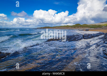 Fanore magnifique plage de sable sur le Burren, Co Clare, Ireland Banque D'Images