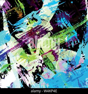 Belles lignes de couleur Graffiti sur un fond noir vector illustration Illustration de Vecteur