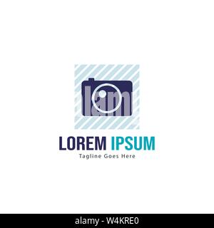 Logo photographie template design. Logo photographie avec châssis moderne isolé sur fond blanc Illustration de Vecteur