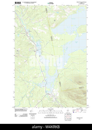 Carte historique de la USGS Maine Stratton 20110909 Restauration TM Banque D'Images