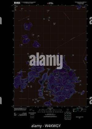 Maine USGS Carte historique de l'île des Cygnes 20110919 TM Restauration d'Inversion Banque D'Images