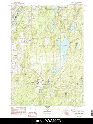 Carte historique de la USGS Maine Étang Togus 1030321982 Restauration 24000 Banque D'Images