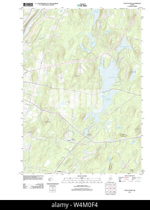 Carte historique de la USGS Maine Étang Togus 20110906 Restauration TM Banque D'Images