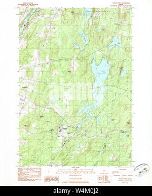 Carte historique de la USGS Maine Étang Togus 4609631982 Restauration 24000 Banque D'Images