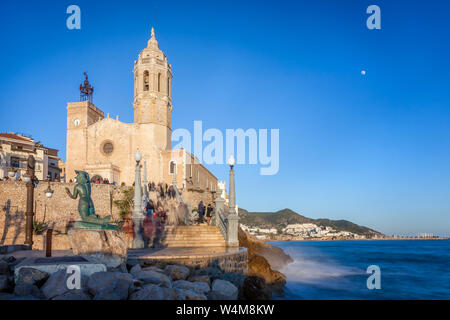 Sitges est une ville près de Barcelone en Catalogne, Espagne. Il est célèbre pour ses plages et sa vie nocturne. Banque D'Images