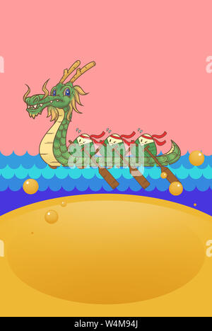 Le Festival du bateau-dragon illustrations Banque D'Images