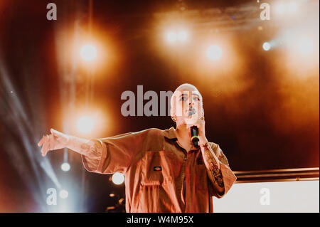 Turin, Italie, 19 juillet 2019. Coma Cose en concert à GruVillage Manfieri Festival © Giulia / Alamy Banque D'Images