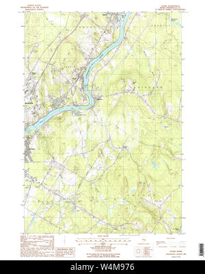 Carte historique de la USGS Maine Veazie 1030641988 Restauration 24000 Banque D'Images