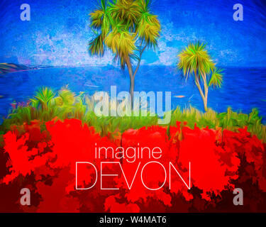 Les concept de l'affiche : imaginer, Devon Babbacombe (Devon, Grande Bretagne) Banque D'Images