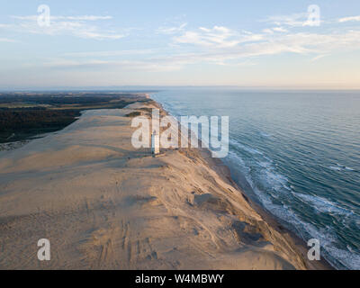 Vue aérienne de Rubjerg Knude Drone phare au Danemark Banque D'Images