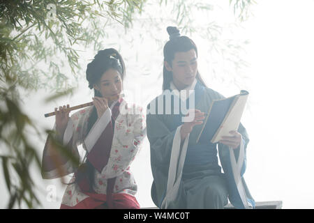 Costume antique des couples Banque D'Images