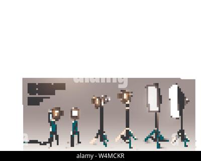 Réaliste met le fond transparent pour voir les concours ou interview vector illustration Illustration de Vecteur