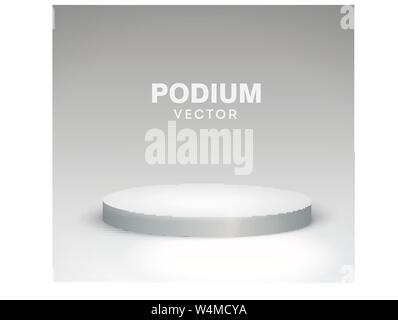 Scène ronde podium isolé sur fond blanc. Vector illustration. Illustration de Vecteur