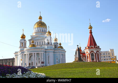 La cathédrale de Saint Guerrier Theodor Ouchakov de Mordovie, Saransk, Russie Banque D'Images