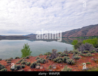 Vue depuis le Nevada à l'ensemble du sud-ouest de la Californie vers le lac Topaz Banque D'Images
