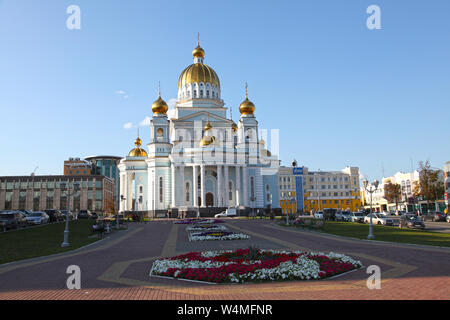 La cathédrale de Saint Guerrier Theodor Ouchakov de Mordovie, Saransk, Russie Banque D'Images