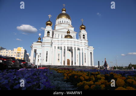 La cathédrale de Saint Guerrier Theodor Ouchakov de Mordovie, Saransk, Russie Banque D'Images