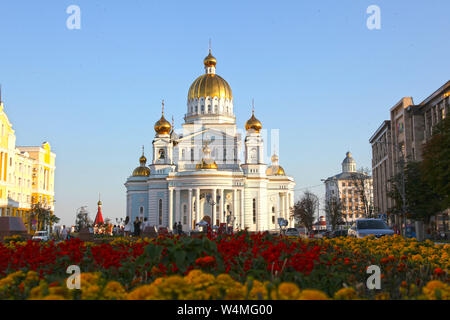 La cathédrale de Saint Guerrier Theodor Ouchakov de Mordovie, Saransk, Russie Banque D'Images