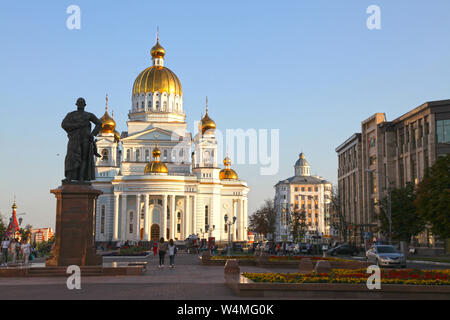 La cathédrale de Saint Guerrier Theodor Ouchakov de Mordovie, Saransk, Russie Banque D'Images