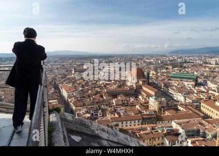 Italie : vue panoramique sur Florence depuis le dôme de la cathédrale Santa Maria.Photo à partir de 20. Février 2016. Dans le monde d'utilisation | Banque D'Images