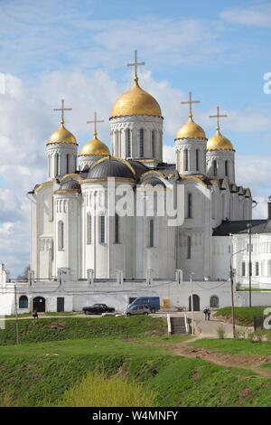 Cathédrale de l'assomption à Vladimir, Russie. Fondée en 1158, la cathédrale est la part de l'UNESCO World Heritage site Banque D'Images