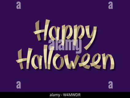 Happy Halloween le lettrage. Illustration de Vecteur