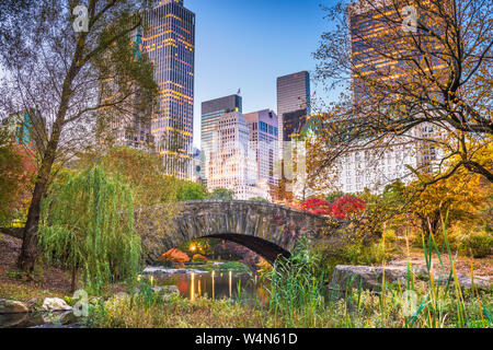 Central Park au cours de l'automne dans la ville de New York. Banque D'Images