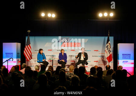 07192019 - Sioux City, Iowa, États-Unis : la présidence démocratique Beto O'Rourke parle au cours de l'AARP 2020 candidate présidentielle vendredi, Juillet 19, 2019 à Sioux City, en Iowa. (Jeremy Hogan/Polaris) Banque D'Images