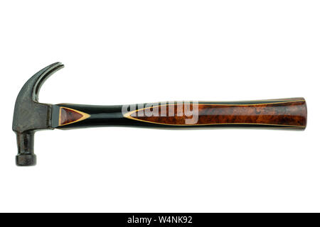 Vieux meubles traditionnels claw hammer sur fond blanc Banque D'Images