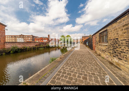 Le centre-ville de Wigan, Wigan Athlectic et système cal football club Banque D'Images