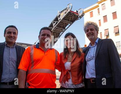 Roma , la Sindaca Virginia Raggi , visita , Via Walter Tobagi Banque D'Images