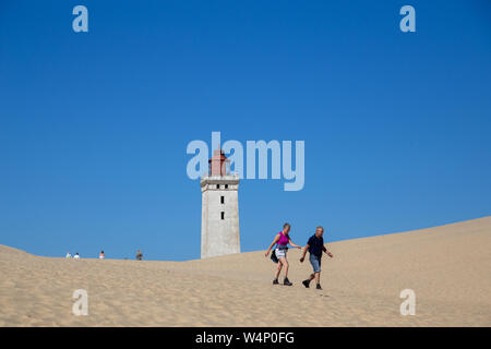 Le phare de Rubjerg Knude dans le Jutland, Danemark Banque D'Images