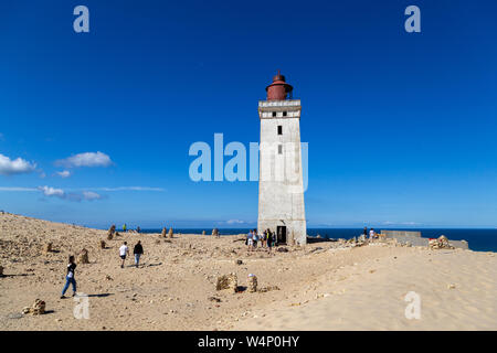 Le phare de Rubjerg Knude dans le Jutland, Danemark Banque D'Images