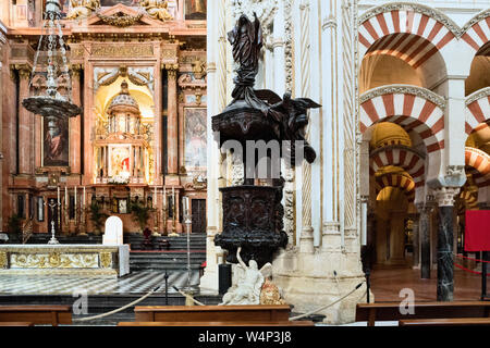 Capilla Mayor dans la mosquée-cathédrale de Cordoue, la Mezquita, appelé également à Cordoue, Andalousie, Espagne Banque D'Images