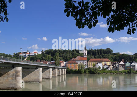 L'église Saint Gertraud et église de pèlerinage Mariahilf, Passau, Bavière, Allemagne Banque D'Images