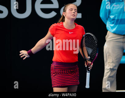 Daria Kasatkina de Russie en action pendant le premier tour de l'International WTA Sydney 2019 Tournoi de tennis de Premier ministre Banque D'Images