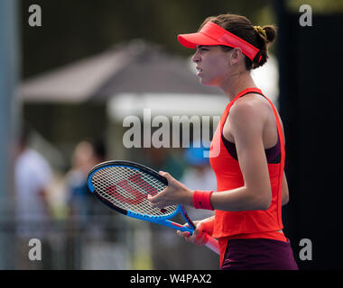 Priscilla Député d'Australie & Ajla Tomljanovic d'Australie jouant double à l'International WTA Sydney 2019 Tournoi de tennis de Premier ministre Banque D'Images