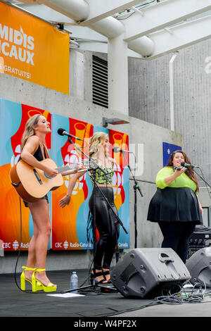 Groupe de musique country, les talons à jouer encore de Radio-canada Nooners, Vancouver, British Columbia, Canada Banque D'Images