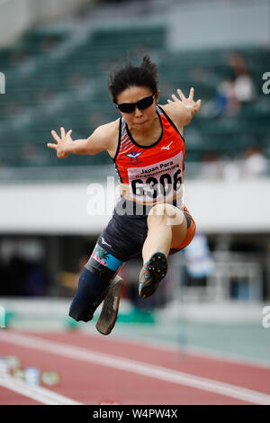 Gifu, Japon. 21 juillet, 2019. Hitomi Onishi (JPN), le 21 juillet 2019 - Athlétisme : Women's Long Saut Final T63 au Centre commémoratif de Gifu Nagaragawa stade lors des Championnats d'athlétisme 2019 Para au Japon à Gifu, Japon. Credit : SportsPressJP/AFLO/Alamy Live News Banque D'Images