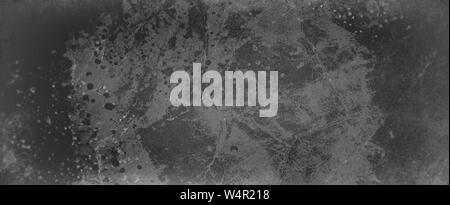 Old grunge fond gris et noir avec grunge vintage en couches ou marbré de pierre sur l'écaillage de la peinture avec les gouttes gouttes et des projections sur la rouille peinte Banque D'Images