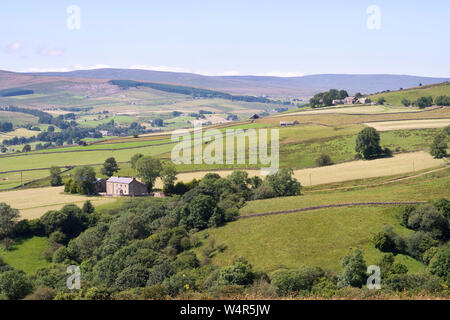 North Pennines au-dessus du paysage, Westgate dans Weardale Co., Durham, England, UK Banque D'Images